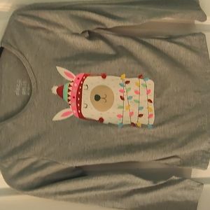 Winter sleepwear top for girls size (10/12).